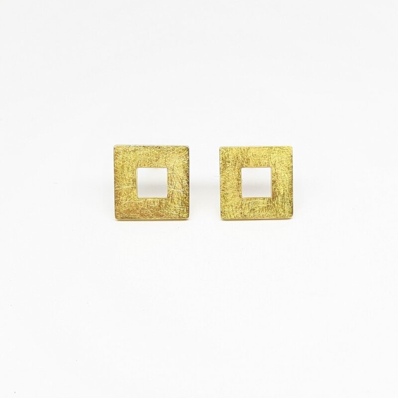 Boucles d'oreilles "be squared", or jaune 18kt.
