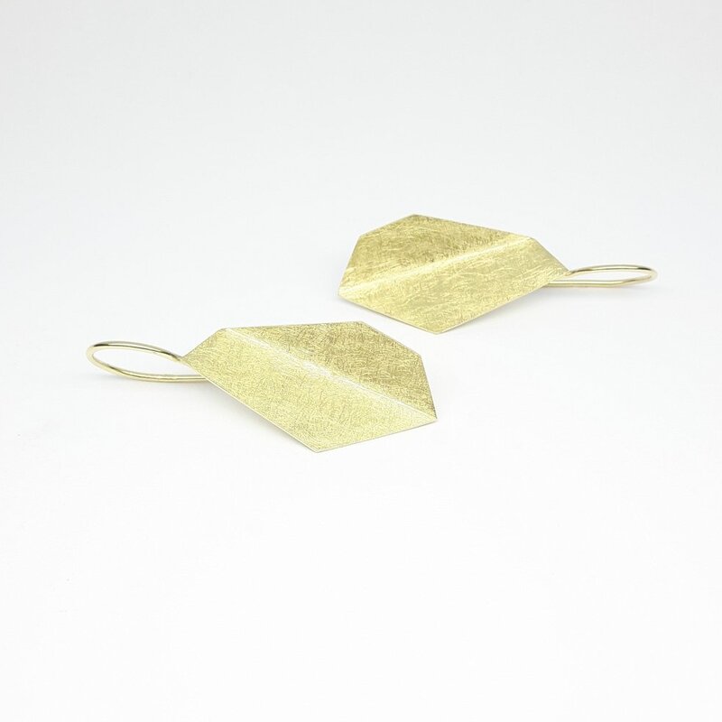 Boucles d'oreilles en or jaune 18kt "origami"