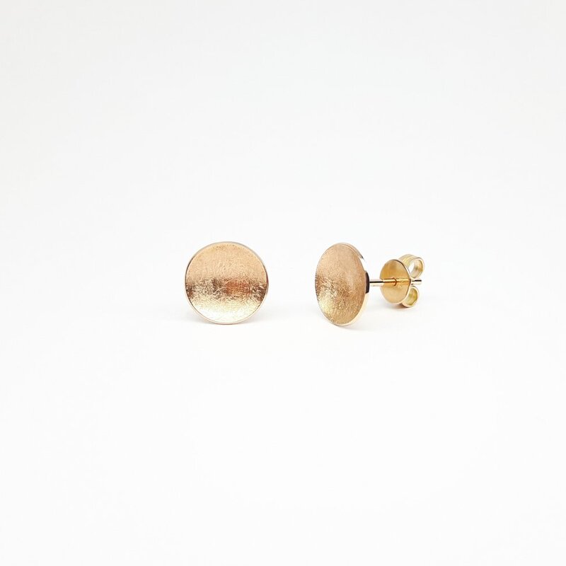 "red dot", Boucles d'oreilles en or rouge 18kt.
