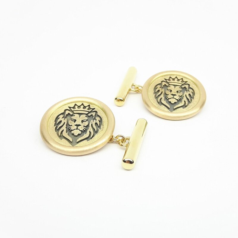 "Lion of Luxembourg", boutons de manchette en or jaune 18kt. Pièce unique.