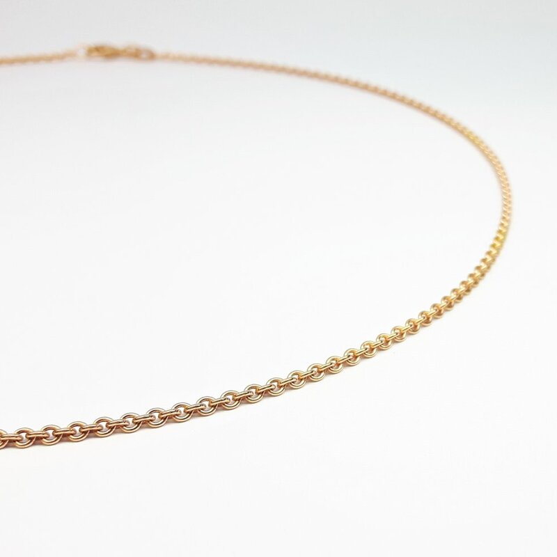 Collier en or rouge 18kt 40cm 1.45mm 0140