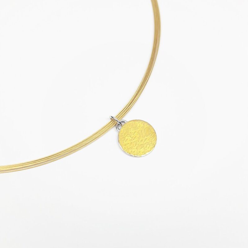 Pendentif en argent 925/- et or fin 24kt.