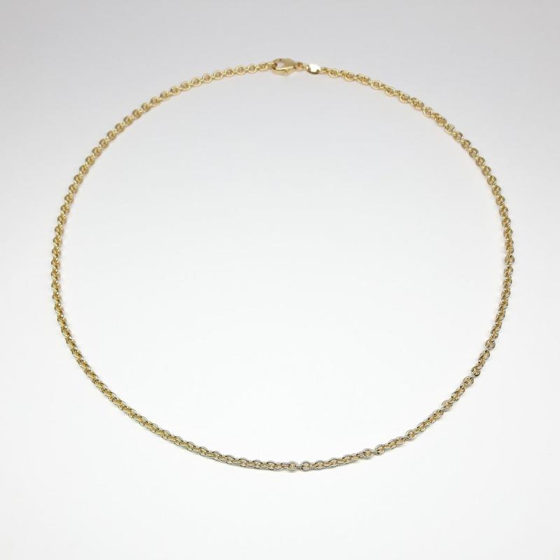 Collier forçat en or jaune 18kt massif, 45cm Ø3mm 0180.