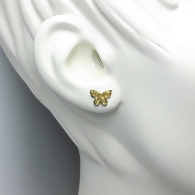 Boucles d'oreilles papillons en or jaune 18kt.