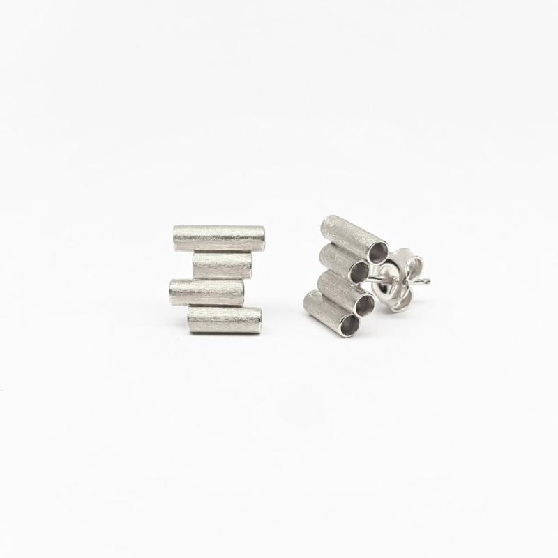 Boucles d'oreilles en or blanc 18kt.